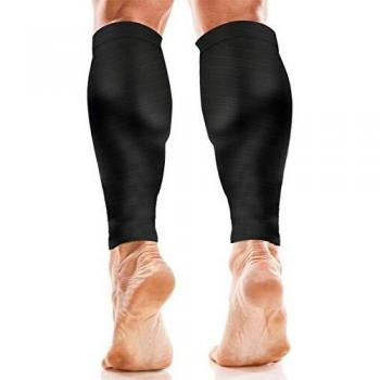 Manchons de Compression aZengear – Pour Cyclisme, Vols et Voyage – Mollets – Noir L/XL – Hommes/Femmes