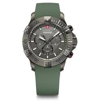 Wenger Reloj 01.0643.127 Hombre – Modelo SEAFORCE CHRONO: analógico cuartez, caja en acero inoxidable,