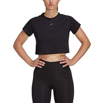 Adidas Essentials AEROREADY Train 3 Bar Logo Crop T-shirt Dames M