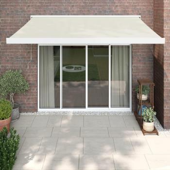 Auvent de Terrasse Crème 3x2,5 m Tissu et Aluminium