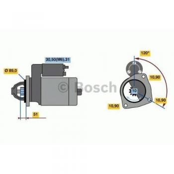 Bosch Starter 0 986 020 170 voor IVECO EuroCargo I-III