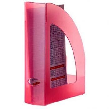 Boîte de revisteros plastiques fuchsia translucide 250x80x320 mm
