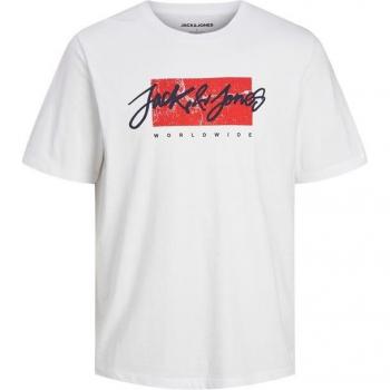 Camiseta Jack and Jones Tiley Crew White para Hombre