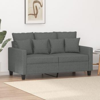 Confort Urbano: Sofá 2 Plazas, Gris Oscuro, 120 cm – Tela