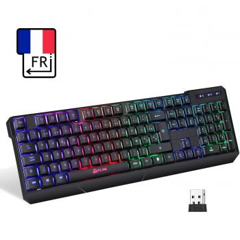 KLIM Chroma Clavier sans Fil Gamer AZERTY + Version 2022 + Discret