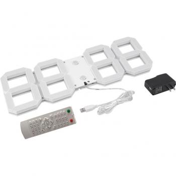 Large Digital LED Wall Clock with 3D Display and Alarm