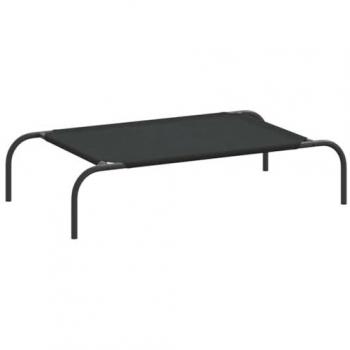 Comfort Elevated Dog Bed Black 90x50x20 cm Oxford Fabric and Steel