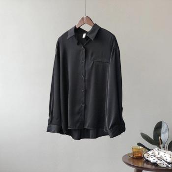 Camisa de Manga Larga para Mujer con Collar V