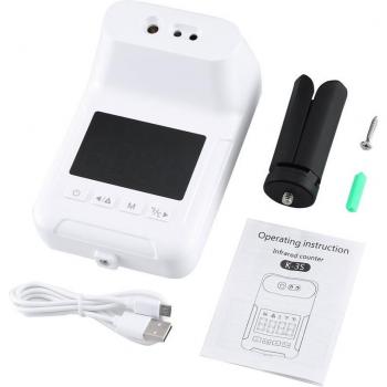 Non‑Contact K‑3S Infrared Forehead Thermometer – Wall‑Mounted Fever Alarm System with Built‑In Bracket