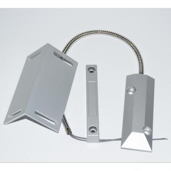 Capteur magnétique porte‑volet filaire en acier, support d’installation, système alarme (NO/NC)