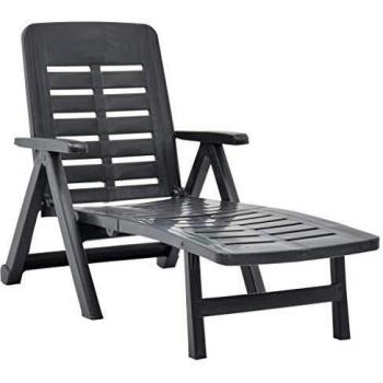 Lettino Prendisole in Plastica Antracite