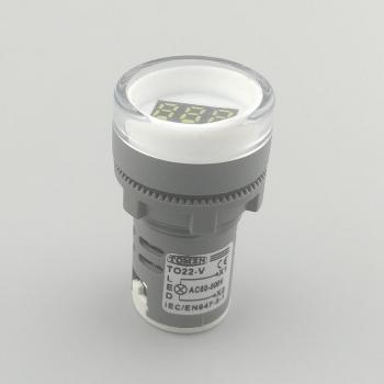 Témoin lumineux voltmètre LED 22MM TOMZN AC 60-500V rouge jaune vert blanc bleu