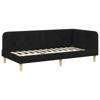 Cornice angolare notte nera 100x200 cm tela vitaXL