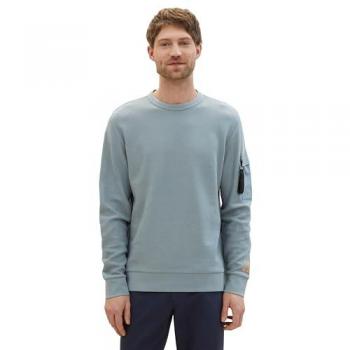 TOM TAILOR Herren Sweatshirt, grau mint, Größe L
