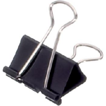 Papierklem MAUL 213 Foldback 32mm capaciteit 13mm zwart 12 stuks