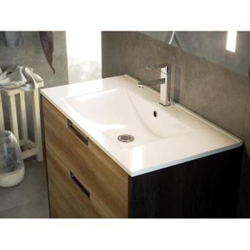 Aquore Lavabo Integral 61x46cm 20cm Alto Estilo Blanco Esmerlado