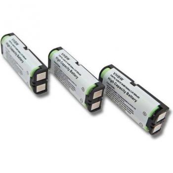 VHbw 3X Nimh Batteria 800 mAh 2.4 V per Telefono Cordless Panasonic CPH‑508