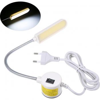 Luz de máquina de coser LED, 6W, AC110-250V, Base fija, Flexible, cuello de ganso