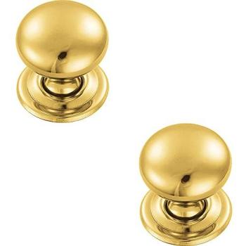 38mm Victorian Polished Brass Loops for Cupboard Doors – Dual Pack