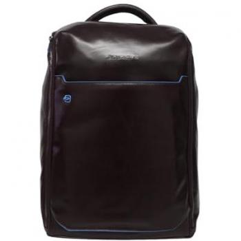 Zaino Piquadro 15,6 pelle blu square mogano