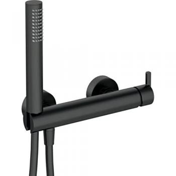 Silia Robinet de douche anti‑calcaire Noir