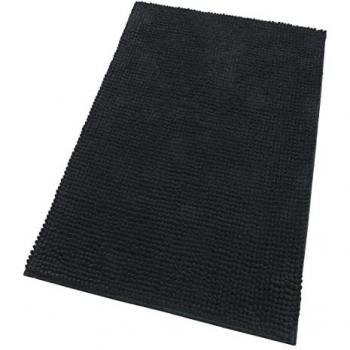 Tapis de Douche Doux et Sécurisé Noir 50x80 cm