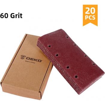 DEKO 20 Stück Schleifpapier, Flach, Körnung 40-400, geeignet für DKFS16Q1