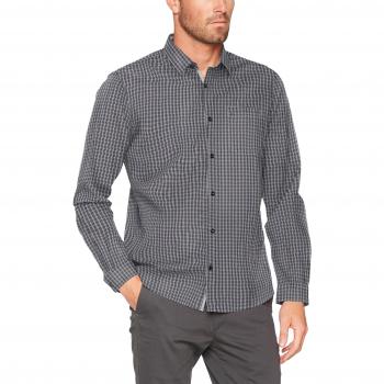 TOM TAILOR Herren Freizeithemd Ray Soft a Fil Check Shirt, Schwarz