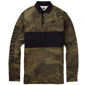 Herren Oberteil Burton Rugby Shirt M – Midweight – Oliv – Worn Camo