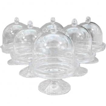 SweetSpot 12x Mini Cake Stands – Transparent Party Box