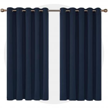 Ready Made Eyelet Blackout Thermal Curtains | 2 Panels UK