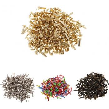 800 Stück Mini Runde Kopf 4,5mm Metall Brad für Kartenverzierungen und Scrapbooking