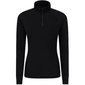 Ultra-Fine Merino Zip-Up Warm Layer, Black – Female Size 6