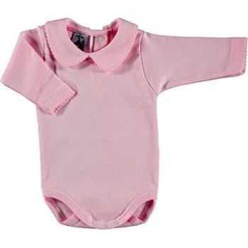 Babidu Body de Bebé con Cuello de Algodón Rosa