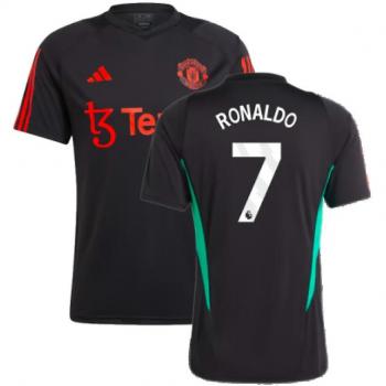 Maillot d’entraînement Man Utd Adidas 2023-2024 (Noir) Ronaldo 7 Medium 38-40
