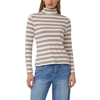 Slim Fit Rollkragenpullover (Ringelmuster) – Offwhite, Größe 40 – s.Oliver RED LABEL