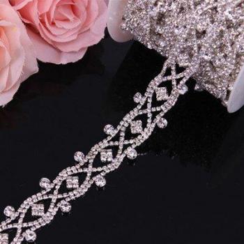 Accesorio de Boda: Copa de Cadenas y Diamante 2,8 cm