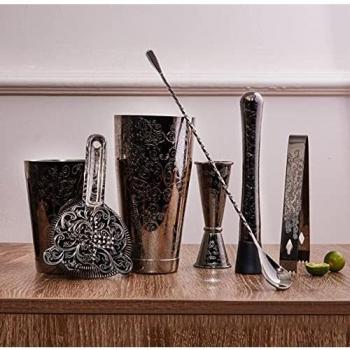 SKYFISH Black Cocktail Shaker Set