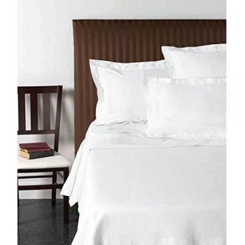 Drap Plat Vision 240 × 300 cm, Blanc, 100 % Coton