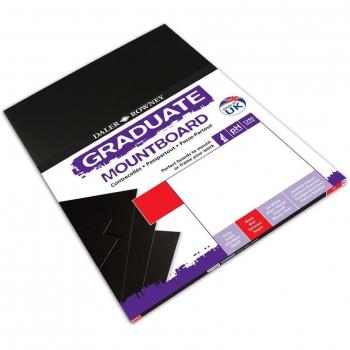 Daler-Rowney Graduate Mountboard Black A2, Pack of 5