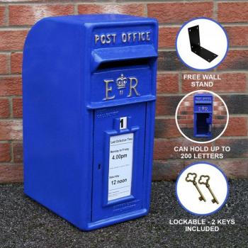 Blue Edinburgh Post Office Post Box