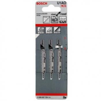 Lame de Scie Sauteuse HCS Bosch U 1 AO, 1.4mm Pas, 70mm, Pack de 3