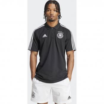 Polo adidas Allemagne homme 3 bandes noir