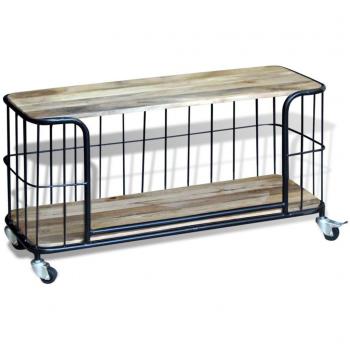 VidaXL TV Stand Solid Wood Mango 39.4x15.7x17.7