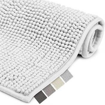 Beautissu Tapis Bain BeauMare WR 50×50 cm – Blanc – Chauffage au sol