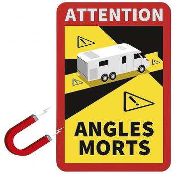 Autocollant Magnétique Prudence Angles Morts Camping-Car