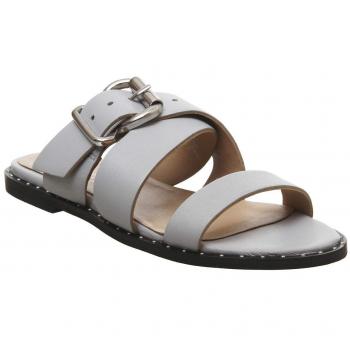 Leder-Sandalen für Damen Office Grau 40 EU