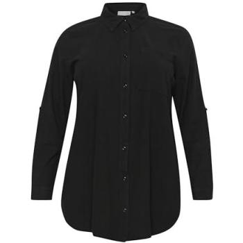 Schwarzes Langarmshirt Damen „KAFFE Curve Nana“, 54 Stück