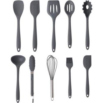 Gray Silicone Cooking Tools Set
