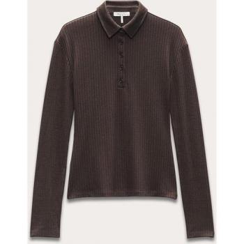 Small Brown Ribbed Polo by Rag & Bone – Women’s